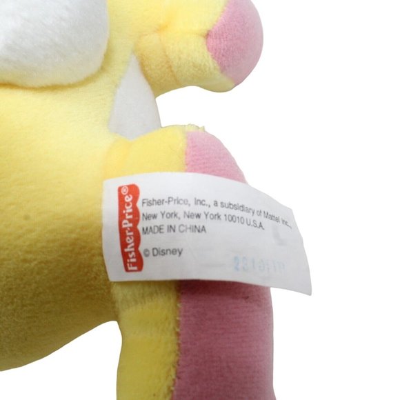 Vintage Disney Fisher Price Yellow Rabbit Plush 13" Stuffed Animal Toy - Picture 5 of 6